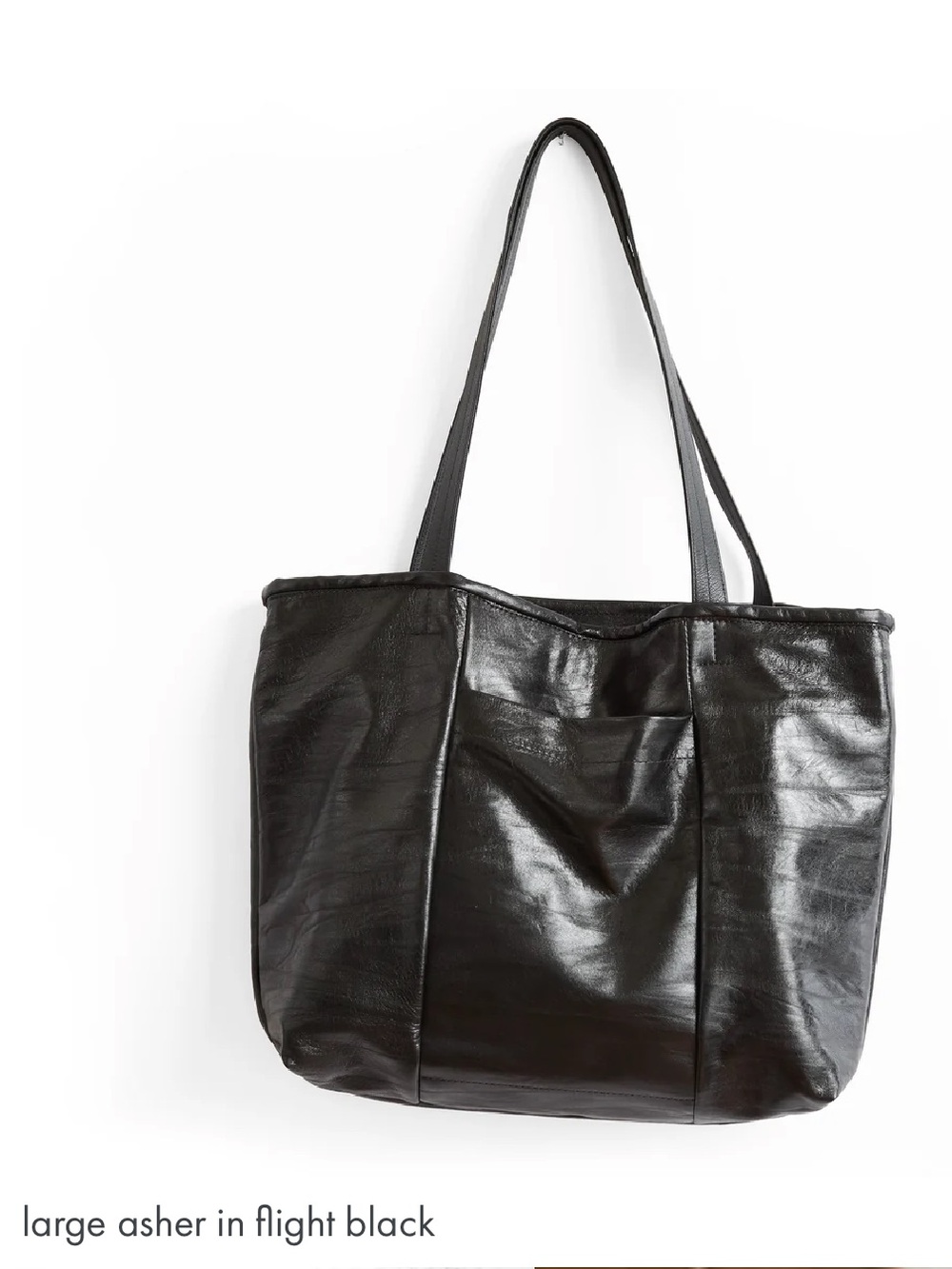 Rough & Tumble Large Asher Flight Black Leather